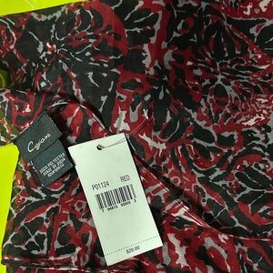 Cajon Red and black scarf